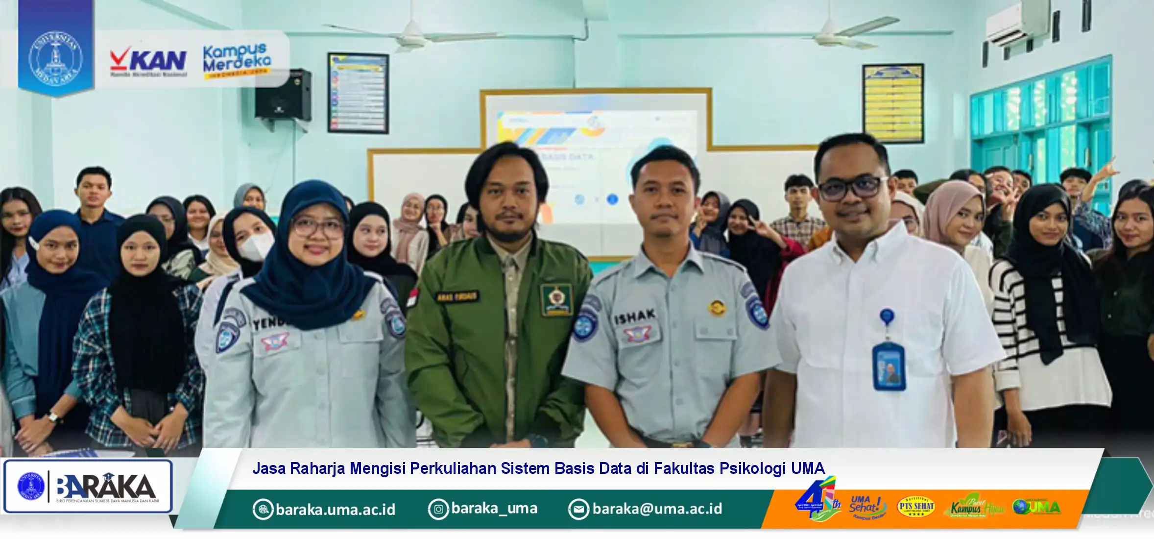 Jasa Raharja Mengisi Perkuliahan Sistem Basis Data di UMA