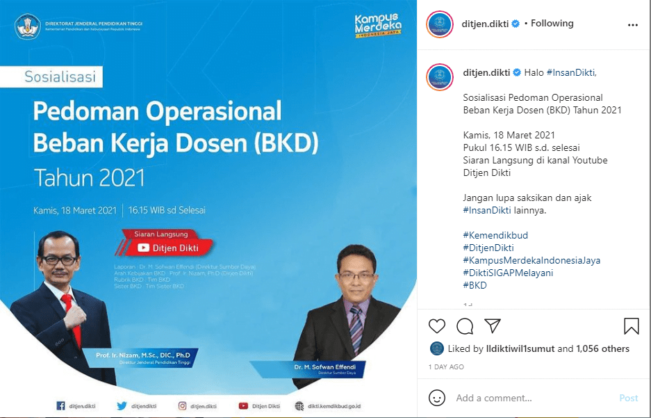 Beban Kerja Dosen Tahun 2021