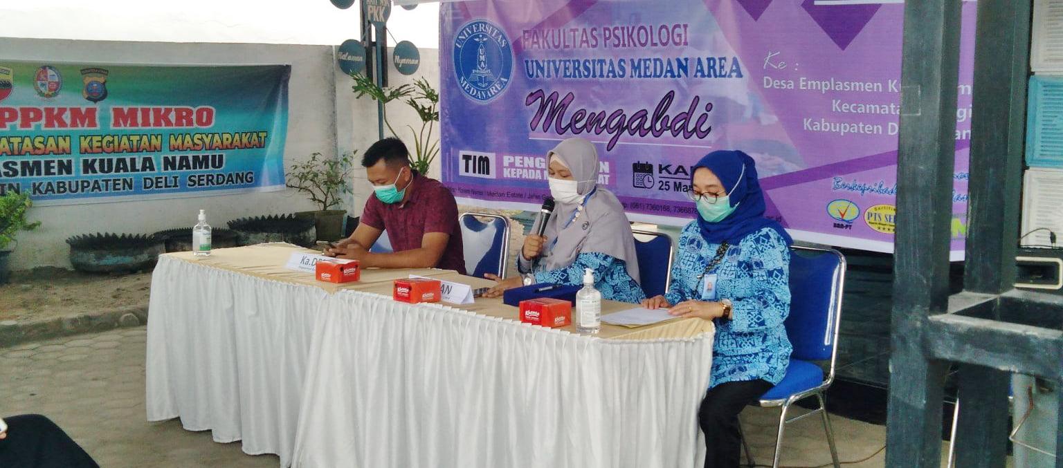 Pelaksanaan Kerjasama Dan Kegiatan Tridharma Perguruan Tinggi Fakultas Psikologi UMA Di Desa Emplasmen Kualanamu